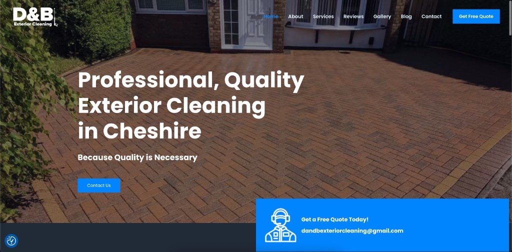 D&B Exterior Cleaning website